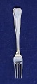 Cohr Dobbeltriflet or Old Danish solid silver flatware, luncheon forks 17.2cm