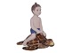 Royal Copenhagen figurineBoy on tortoise
