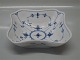 Blue Fluted Danish Porcelain 026-1 Square open vegetable bowl 21.5 cm (#578)
