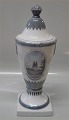 Royal Copenhagen 2237-2009 RC Lidded vase Broager Church 34 cm painter 58 pre-1923