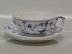 Blue Fluted Danish Porcelain 357-1 Coffee Cup, medium thin 3.7 x 8.1 cm and sauceer 11.3 cm