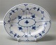 Kongelig Dansk Porcelæn Musselmalet 096-1 Fad, bred ovalt, 20,5 x 25,5 cm