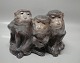 Royal Copenhagen figurine 0940  RC Monkey trio Knud Kyhn 1908 16 x 28 cm 
