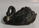Royal Copenhagen Art Pottery 22663 RC Black Swan Jeanne Grut 4" x 7.5" (10 x 20 cm)