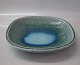 Scandinavian Art Pottery Green bowl 26 x 24 cm, excellent crystal glaze. Signed Palshus APLS C112