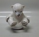 B&G figur 2536 Siddende isbjørn MA 13 x 12 cm (Royal Copenhagen 0536)