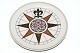 Royal Copenhagen Compass Platte, Christian IV `s marine compass 1595SOLD