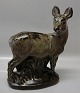 Royal Copenhagen Art Pottery 20552 RC Doe with fawn  35.5 x 28 cm Knud Kyhn April 1943