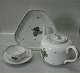 Hazelnut B&G Porcelain B&G (Elsinore): White base, golden nuts, green leaves, green band and gold rim, form 601 Haselnuss