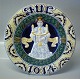 Aluminia Large Christmas Plates 1025-853 Large Christmas Plates 1914 Angel with candelabrum R. Harboe 30.5 cm