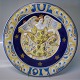 Aluminia Large Christmas Plates 1125-1003 Large Christmas Plates 1917 Angel with ribbon Rasmus Harboe 30 cm