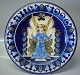 Aluminia Large Christmas Plates 1340-1309 Large Christmas Plates 1926 Angel in starlight R. Harboe 31.5 cm