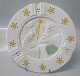 Aluminia Large Christmas Plates 236-342  1904 Mother Mary with the baby and Joseph in the stable H.Slott-Moeller  26 cm