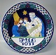 Aluminia 819-700 Large Christmas Plates 1911 Santa Claus and children R. Harboe 30.5 cm