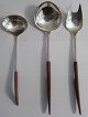 Cohr Trinita Serving Pieces in Sterling Silver with wooden handle.