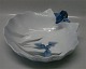 Royal Copenhagen 8-17 RC Iris bowl with Dolphin handle 11 x 27 cm