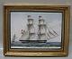 Bing & Grøndahl B&G Danske Skibsportrætter Jakob Petersen 1774 - 1855 nr. 569 af 3500 Briggen Sara Konstrueret af Skibsbygmester E.P. Bonnesen. Bygget Anno 1836 i Ålborg 30,5 x 28,5 cm
