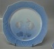 Royal Copenhagen RC Early blue under glaze fish plate with two fish and seaweed 24.5 cm painter 58 pre 1898 (1212)