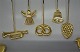 Georg Jensen Forgyldte Lyseholdere til julelys