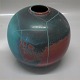 Ipsen Danish Art Pottery 1843-1955 50 Round vase with Danit-glaze 15 cm Design Axel Sorensen 1933