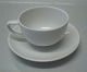 Hvidpot  6232 Par kopper, tekopper, skålformet 2 dl. (077) Kongelig Dansk porcelæn  Design Grethe Meyer