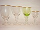 Mågeglas med guld uden slibning, Lyngby glas