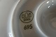 Offenbach without gold Danish B&G porcelain, set of 6 egg cups on fixed saucer.