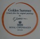 Golden Summer Royal Copenhagen Danish faience porcelain, dinner plates 26.5cm