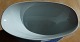 Trankebar Danish faience porcelain, oval sauce-boats on fixed stand No 2391