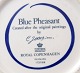 Blue Pheasant China faience porcelain, large plump vase 21cm. Stock 2