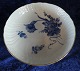 Blue Flower Curved with gold Danish porcelain. Round bowl on foot No 1532