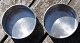 1 low pewter pot, lid with ceramic tiles.