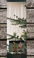 Georg Jensen Denmark Christmas decorations. Pair of candle holders in gilded brass, Star and Girl
