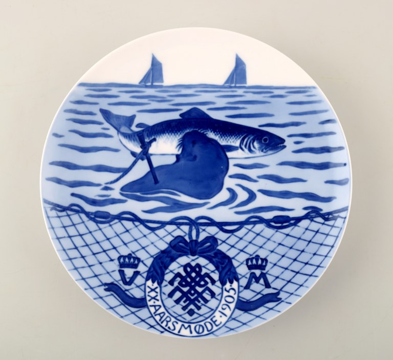 Sjælden Royal Copenhagen erindrings/jubilæumsplatte.Aarsmøde 1905.