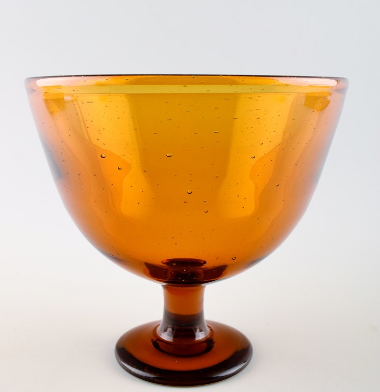 Swedish art glass, large glass, hand-blown.