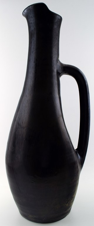 Monumental 68 cm. Vieux Biot, France art pottery jug/pitcher.