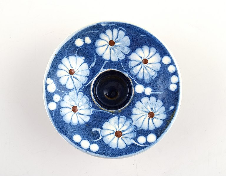 Kähler, Denmark, glazed stoneware candlestick.