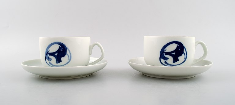 Blue Koppel Bing & Grondahl/ B&G porcelain.2 sets of Teacup and saucer