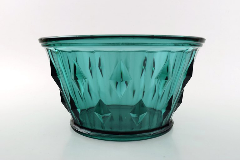 SIMON GATE for Orrefors, Art deco art glass in green.