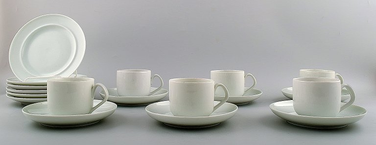 Bing & Grøndahl, B&G, Hvid Koppel, 6 p. kaffeservice.Designet af Henning Koppel.