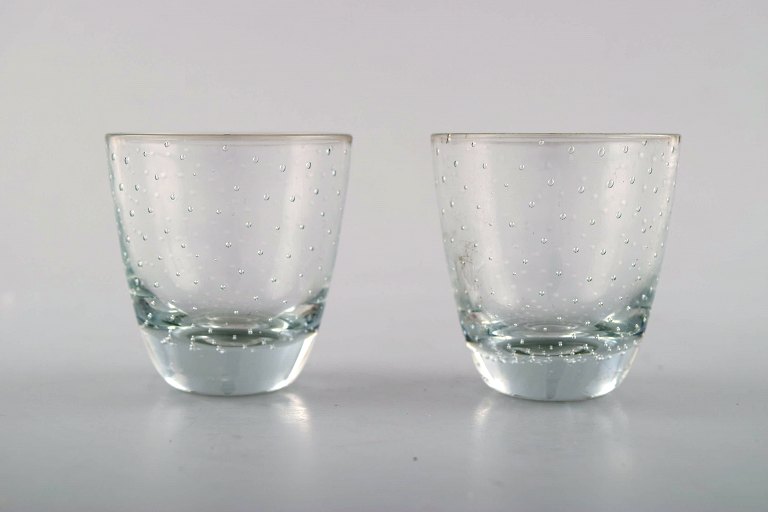 Tapio Wirkkala for Iittala. Finland 1960s.2 vodka glass in clear art glass.