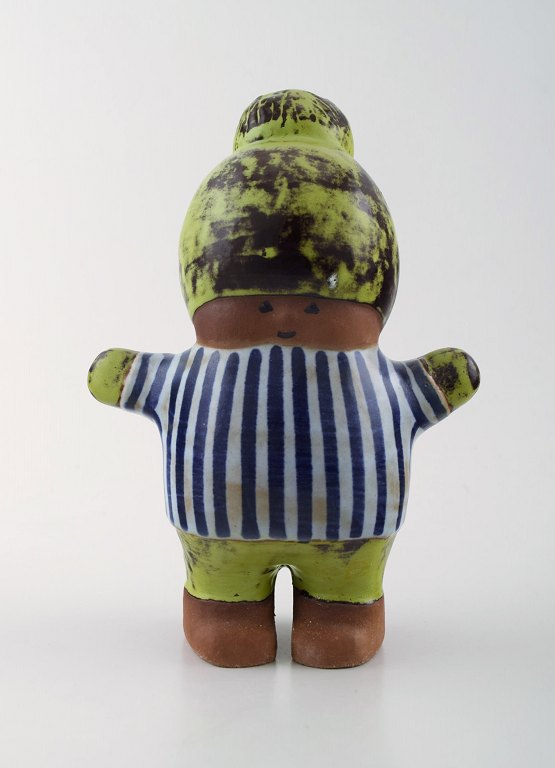 Lisa Larson for Gustavsberg. Stoneware figure "Kalle".