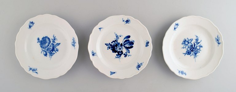 Meissen løgmønstret. 3 tallerkener. Ca. 1920.