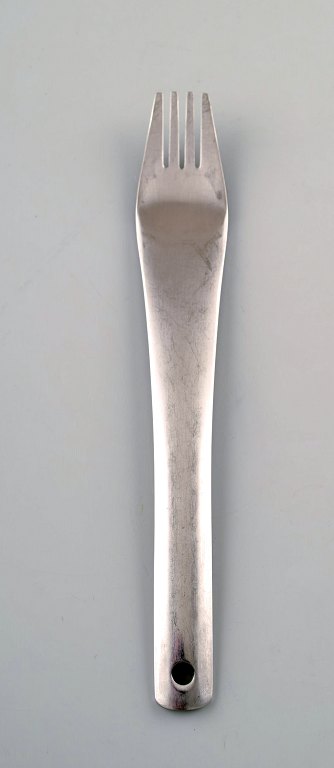 Skandinavisk modernistisk design bestik i rustfrit stål. Middagsgaffel, 1970