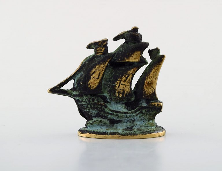 Walter Bosse, Austrian artist and designer (b. 1904, 1974) for Herta Baller. Ship in bronze. 1950