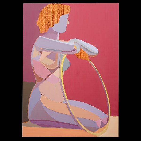 Lars Tygesen, Denmark, b. 1979: A portrait of a woman "Nude", oil on canvas. Signed and dated 2020. Size: 180x130cm