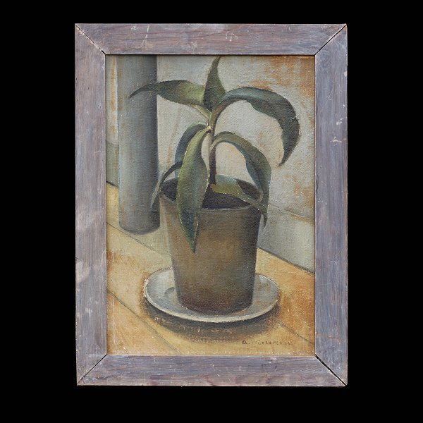 Axel Melskens, 1894-1956, olie på lærred. Stilleben, signeret. Udstillet 1930. Lysmål: 37x25cm. Med ramme: 45x33cm