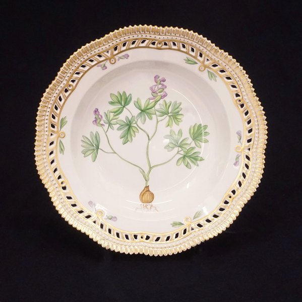 Stor dyb Flora Dancia tallerken#20/3547."Corydalis fabacea Pers.".D: 24cm