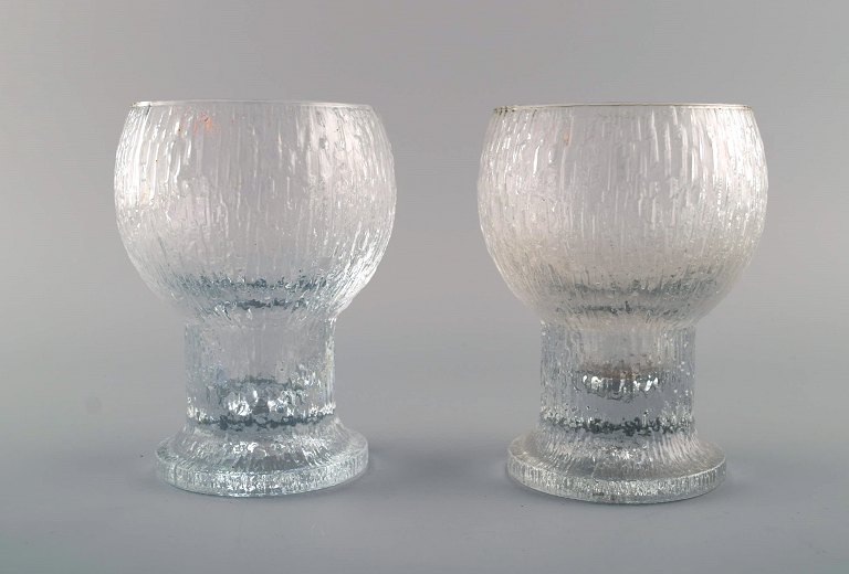 Timo Sarpaneva for Iittala. Two Ultima Kekkerit glasses. Finnish design 20th century.