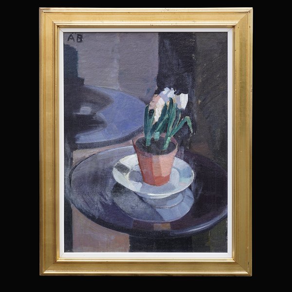 Aksel Bentzen, 1893-1952, olie på lærred. Stilleben. Signeret og dateret. Lysmål: 73x52cm. Med ramme: 90x69cm